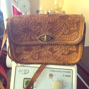 Vintage Leather, western pocketbook-brown-old